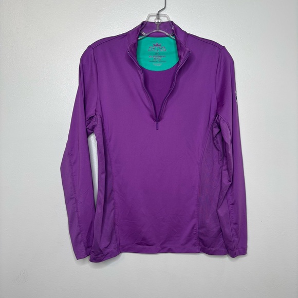 Peter Millar Tops - Peter Millar Element 1/4 Zip Pullover Women’s Medium Purple Long Sleeve UPF 50+